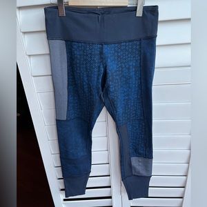 Women Blue Patch Leggings - Lululemon - Size 6